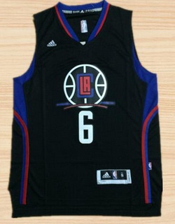 Men's Los Angeles Clippers #6 DeAndre Jordan Revolution 30 Swingman 2015-16 Black Jersey