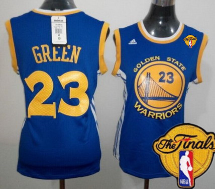 Women's Golden State Warriors #23 Draymond Green Blue 2017 The NBA Finals Patch Jersey