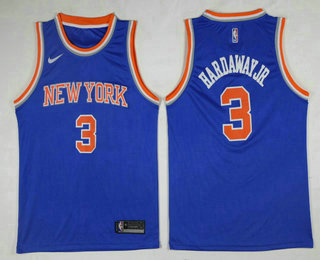 Men's New York Knicks #5 Tim Hardaway Jr Blue 2017-2018 Nike Icon Edition Swingman Jersey