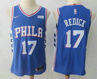 Men's Philadelphia 76ers #17 J.J. Redick Royal Blue 2017-2018 Nike Authentic Stubhub Stitched NBA Jersey