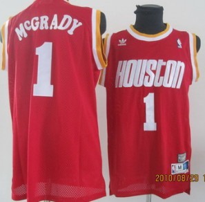 Houston Rockets #1 Tracy McGrady Red Swingman Throwback Jersey