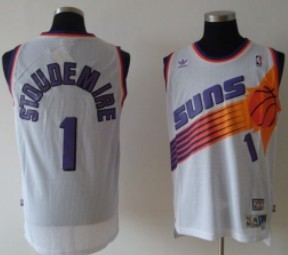 Phoenix Suns #1 Amare Stoudemire White Swingman Throwback Jersey
