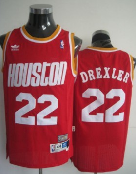 Houston Rockets #22 Clyde Drexler Red Swingman Throwback Jersey