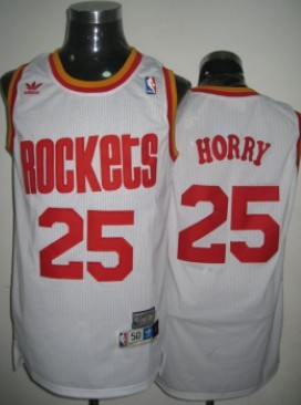 Houston Rockets #25 Robert Horry White Swingman Throwback Jersey