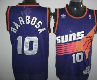 Phoenix Suns #10 Leandro Barbosa Purple Swingman Throwback Jersey
