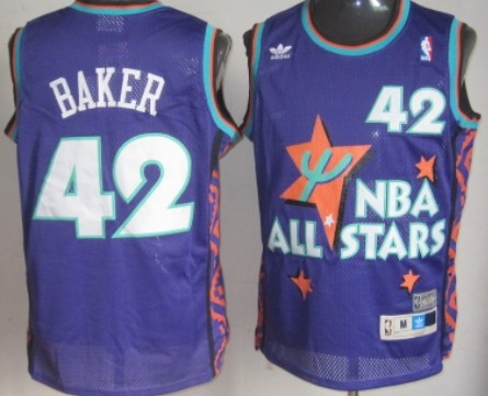 NBA 1995 All-Star #42 Vin Baker Purple Swingman Throwback Jersey