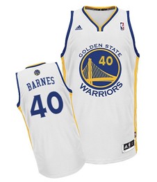 Golden State Warriors #40 Harrison Barnes White Swingman Jersey