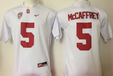 Stanford Cardinal 5 Christian McCaffrey White College Football Jersey