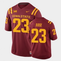 Men Iowa State Cyclones #23 Mike Rose College Football Cardinal Replica Jersey