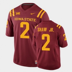 Men Iowa State Cyclones #2 Sean Shaw Jr. College Football Cardinal Replica Jersey