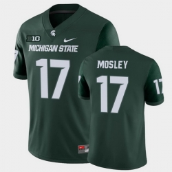 Men Michigan State Spartans #17 Tre Mosley College Football Green Game Jersey