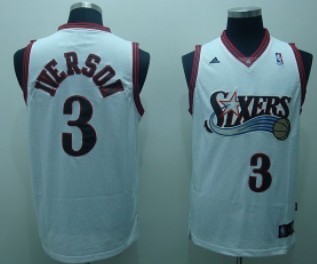 Philadelphia 76ers #3 Allen Iverson White Swingman Jersey