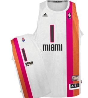 Miami Floridians #1 Chris Bosh ABA Hardwood Classic Swingman White Jersey