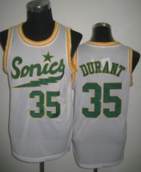 Seattle Supersonics #35 Kevin Durant 2003-04 White Swingman Jersey