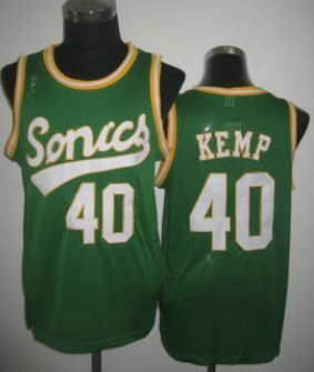 Seattle Supersonics #40 Shawn Kemp 2003-04 Green Swingman Jersey