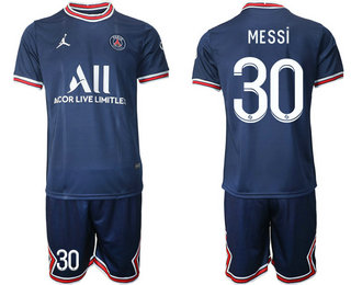 2021-22 Paris Saint-Germain Home #30 MESSI Soccer Jersey