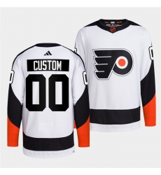 Men's Philadelphia Flyers Custom White 2022 Reverse Retro Stitched Jersey