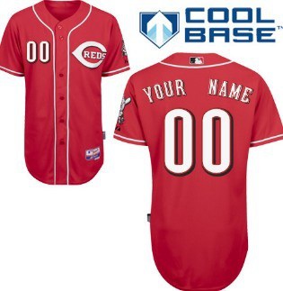 Women's Cincinnati Reds Customized Red Cool Base Baseball Jersey