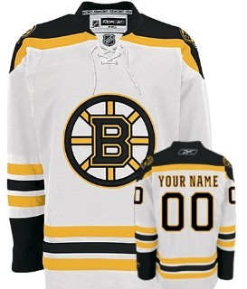 Boston Bruins Mens Customized White Jersey