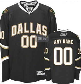 Dallas Stars Mens Customized Black Jersey