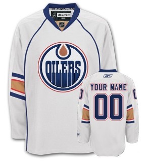 Edmonton Oilers Mens Customized White Jersey