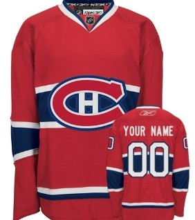 Montreal Canadiens Mens Customized Red CH Jersey