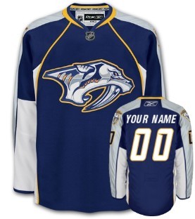 Nashville Predators Mens Customized Blue Jersey