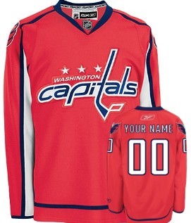 Washington Capitals Mens Customized Red Jersey