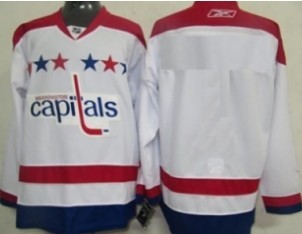 Washington Capitals Youths Customized 2011 White Winter Classic Jersey