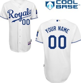 Kids' Kansas City Royals Customized White Jersey