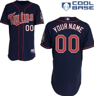 Kids' Minnesota Twins Customized Navy Blue Jersey