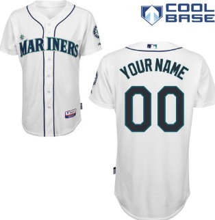 Kids' Seattle Mariners Customized White Jersey