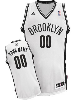 Kids Brooklyn Nets Customized White Jersey