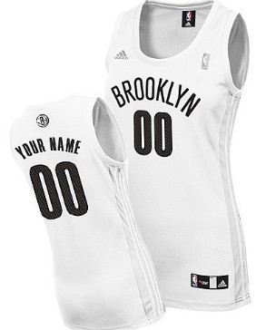 Womens Brooklyn Nets Customized White Jersey