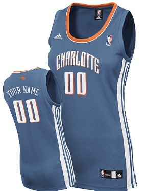 Womens Charlotte Bobcats Customized Blue Jersey