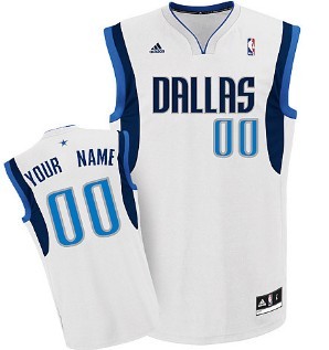 Kids Dallas Mavericks Customized White Jersey