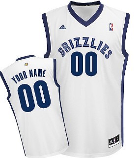 Kids Memphis Grizzlies Customized White Jersey