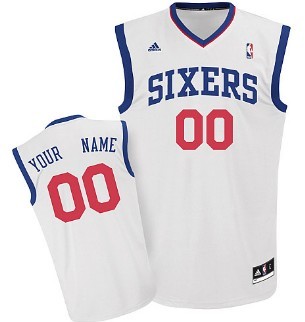 Kids Philadelphia 76ers Customized White Jersey