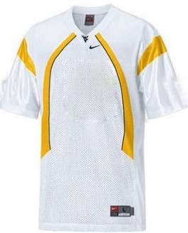 Kids' West Virginia Mountaineers Customized White Jersey