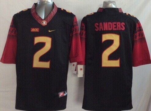 Florida State Seminoles #2 Deion Sanders 2014 Black Limited Kids Jersey