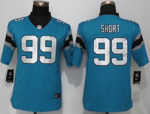 Youth Carolina Panthers #99 Kawann Short Light Blue Alternate NFL Nike Game Jersey