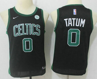 Youth Boston Celtics #0 Jayson Tatum Black 2017-2018 Nike Swingman General Electric Stitched NBA Jersey