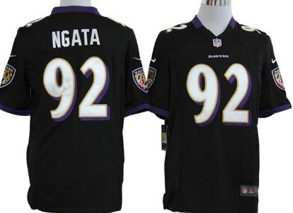 Nike Baltimore Ravens #92 Haloti Ngata Black Game Kids Jersey