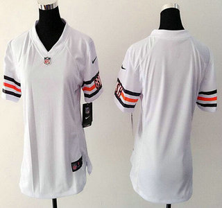 Women's Chicago Bears Blank White Road NFL Nike Game Jersey